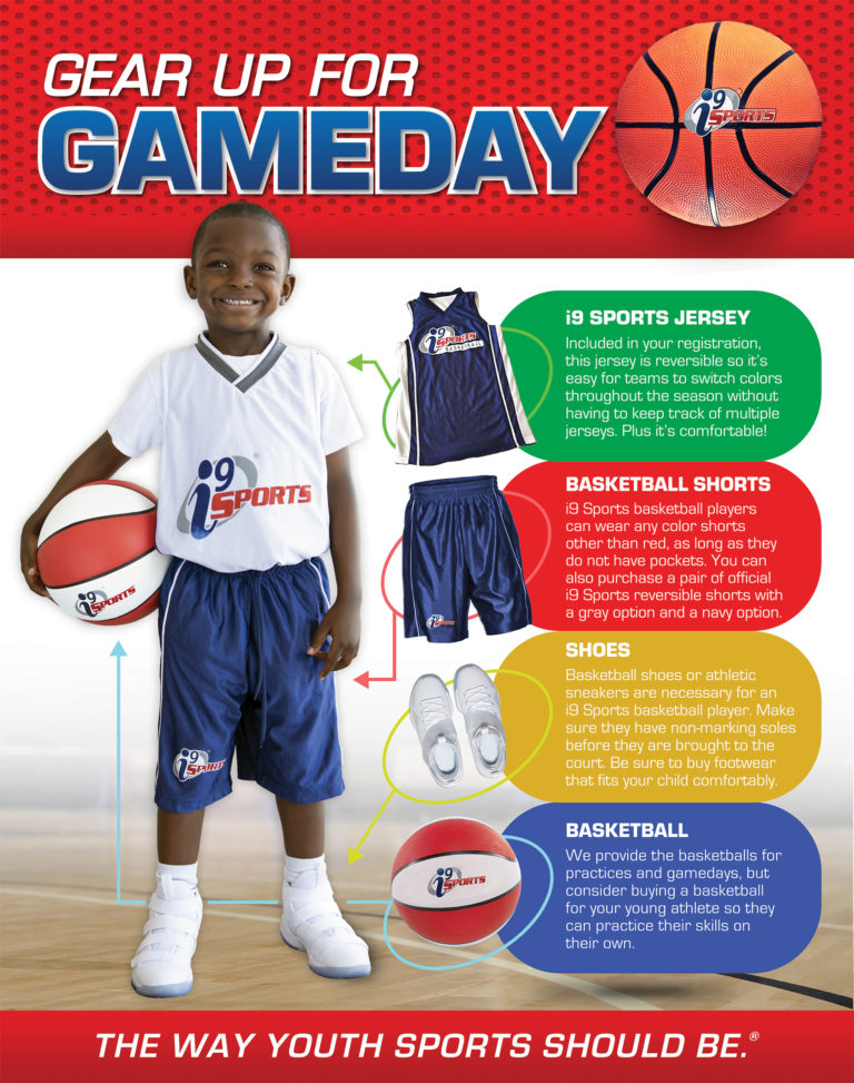 youth basketball player gameday gear